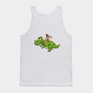 Caveman and Dinosaur Tank Top